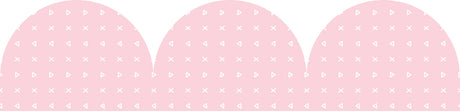 Pink Patterned Rolled Scalloped Border