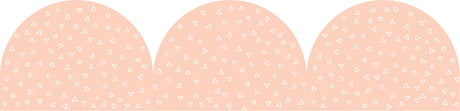 Peach Patterned Rolled Scalloped Border