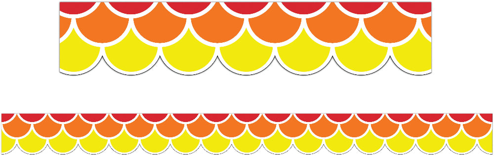 Warm Tones Scallops Border – Pack of 12