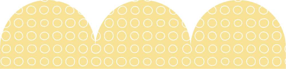 Yellow Patterned Rolled Scalloped Border