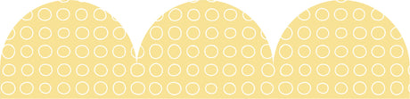 Yellow Patterned Rolled Scalloped Border