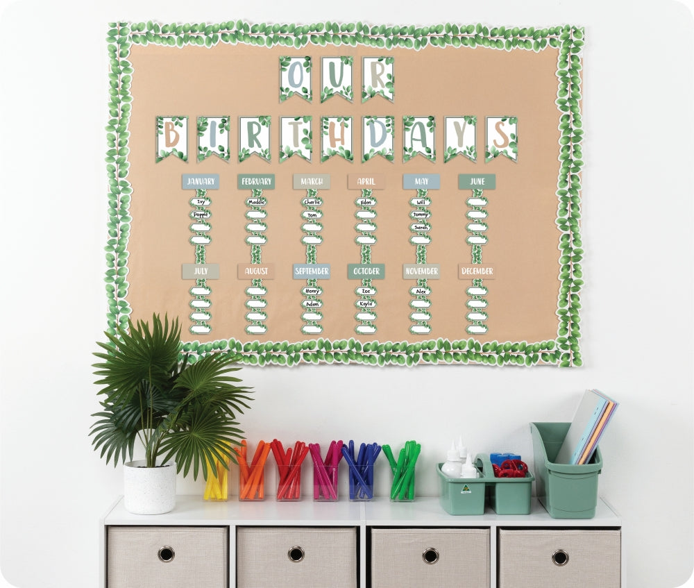 Eucalyptus Essentials Birthday Bulletin Board Set