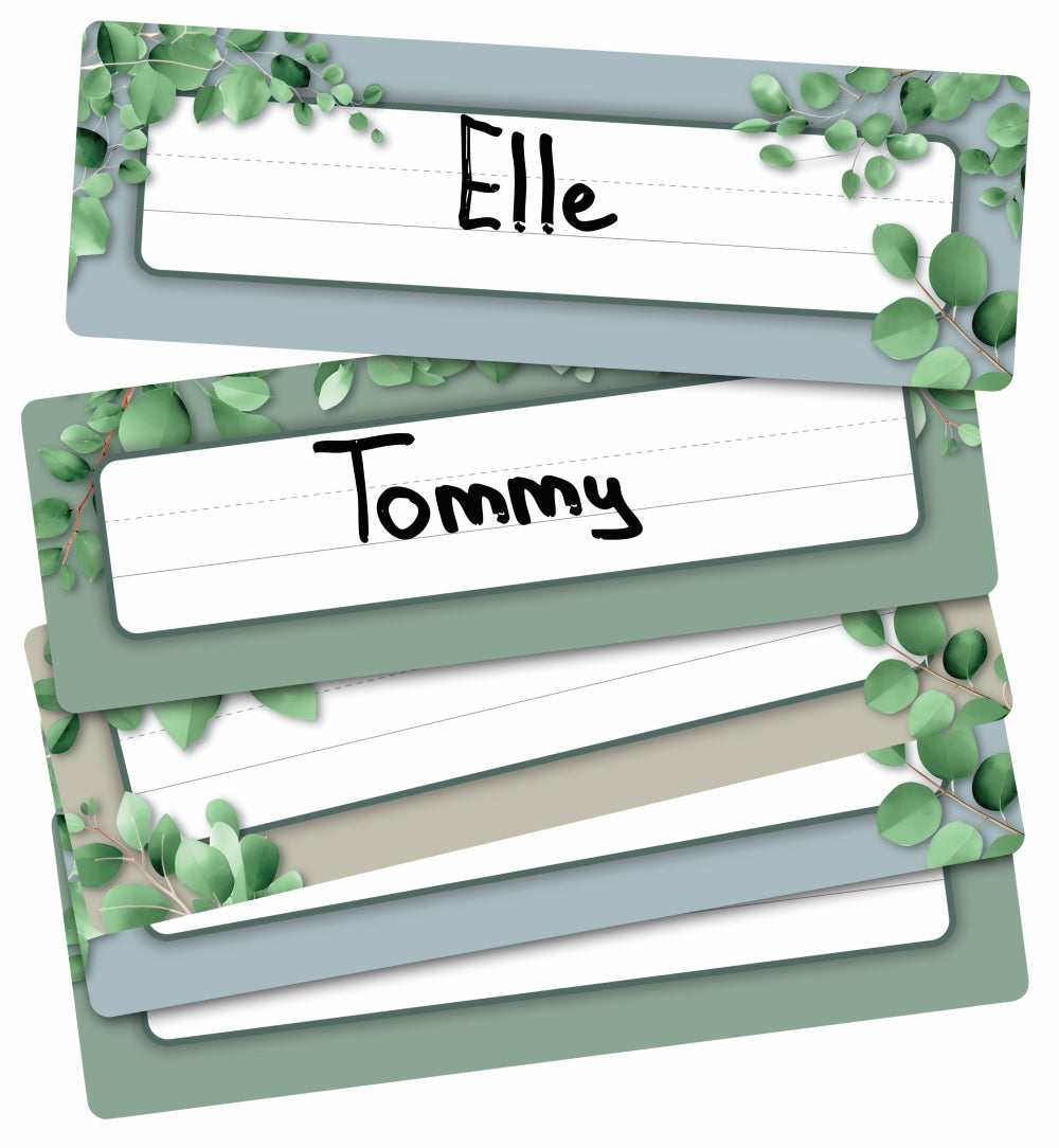 Eucalyptus Essentials Adhesive Name Plates - Pack of 30
