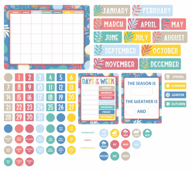 Growing Minds Calendar Bulletin Board Set
