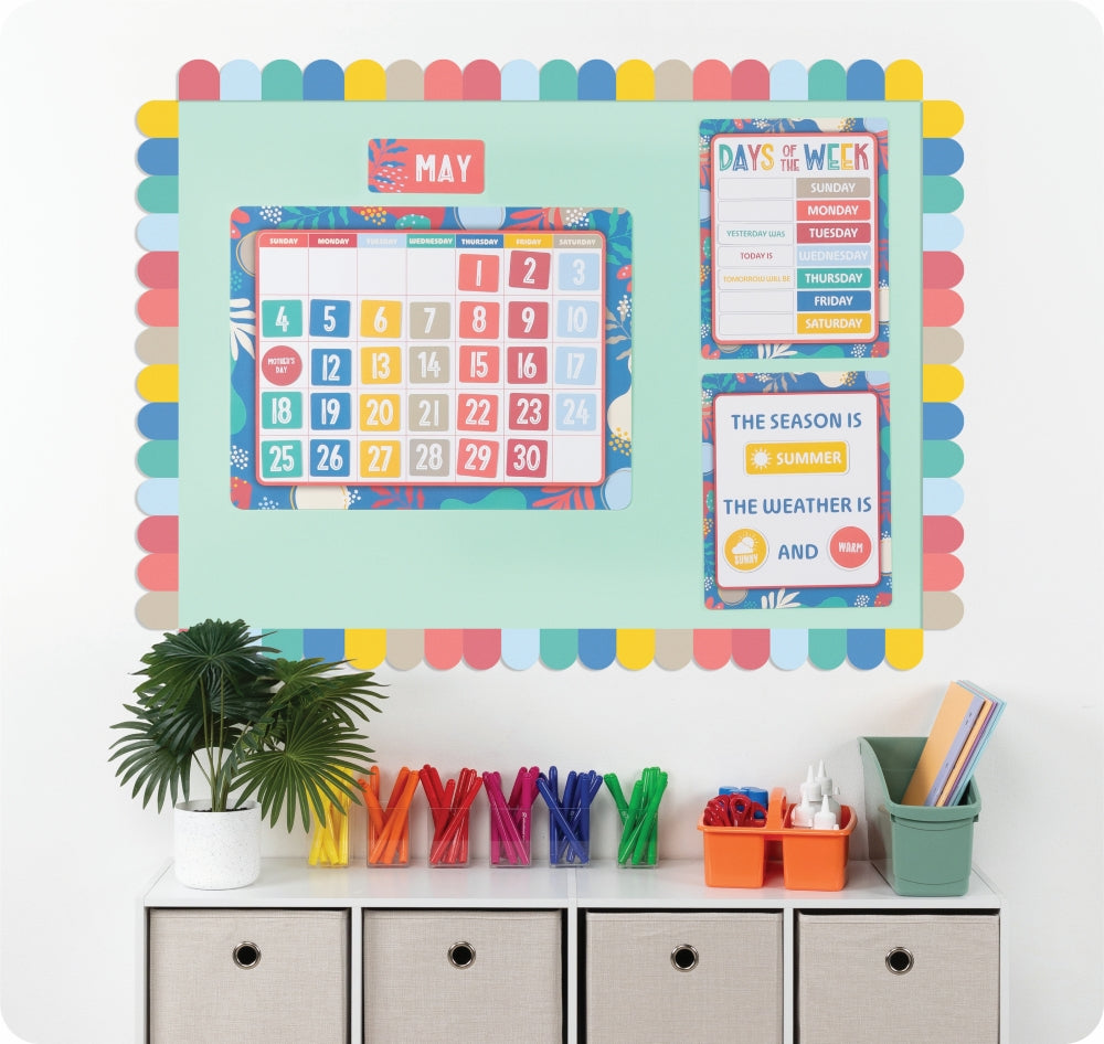 Growing Minds Calendar Bulletin Board Set