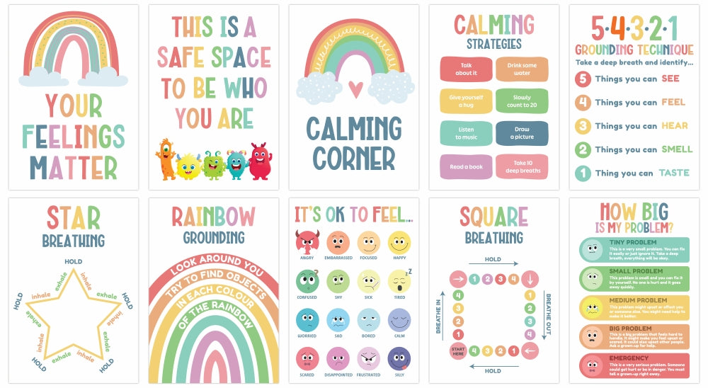 Giggle & Grow Calming Corner Posters - Set of  10