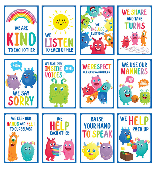 Giggle & Grow Classroom Rules Poster - Set of  12
