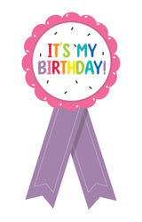 Giggle & Grow Pink Birthday Badge