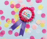 Giggle & Grow Pink Birthday Badge