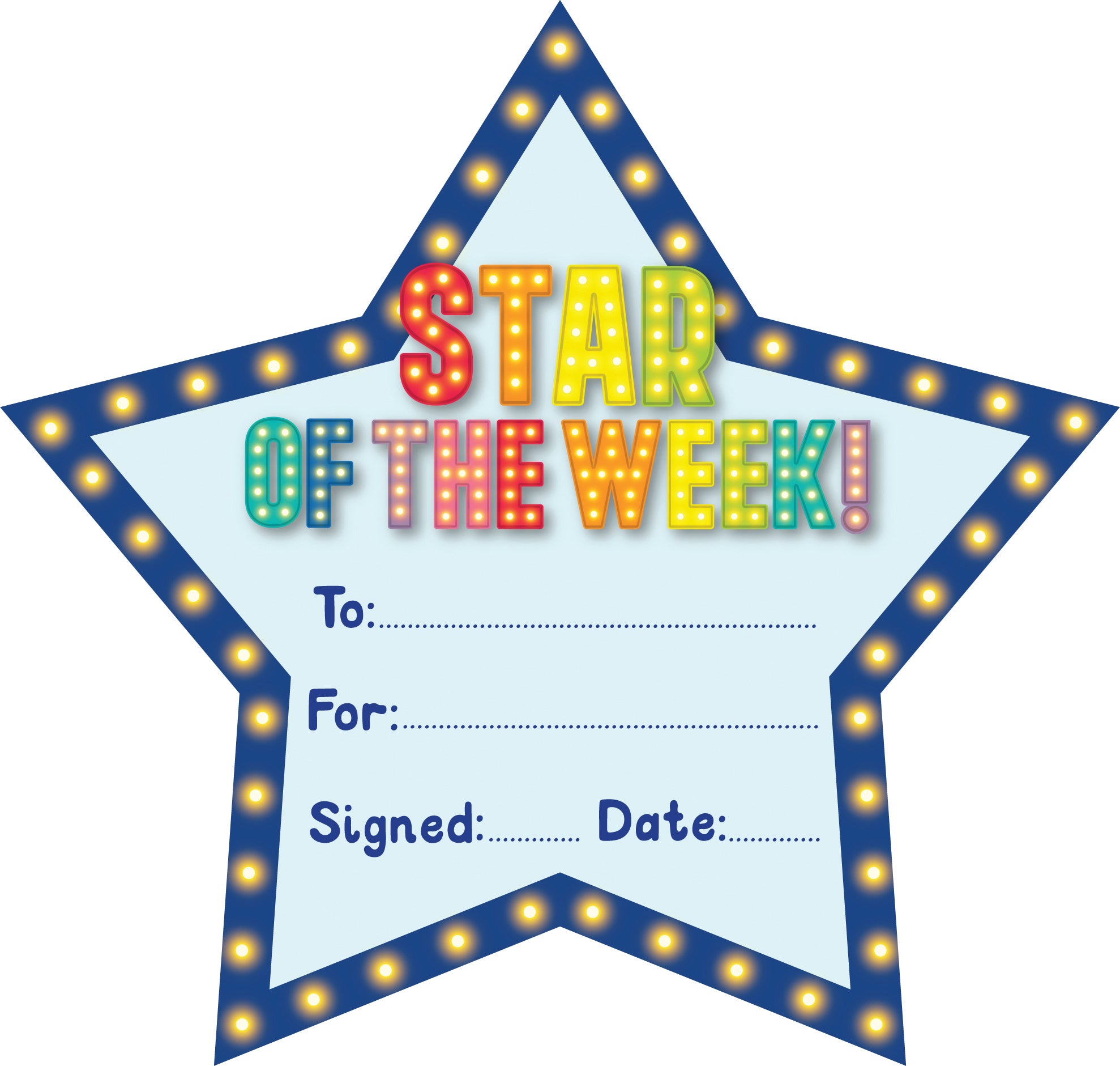 Giggle & Grow Star of the Week Certificates - Pack of 30