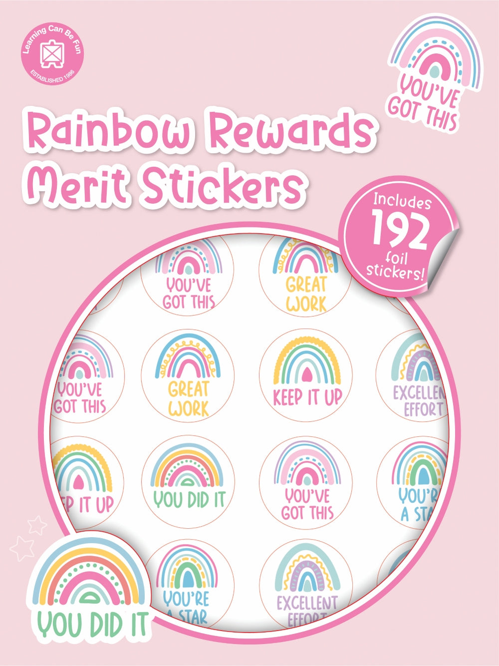 Rainbow Rewards Merit Stickers