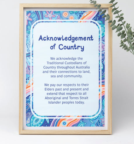 Ocean Country Acknowledgement of Country Poster