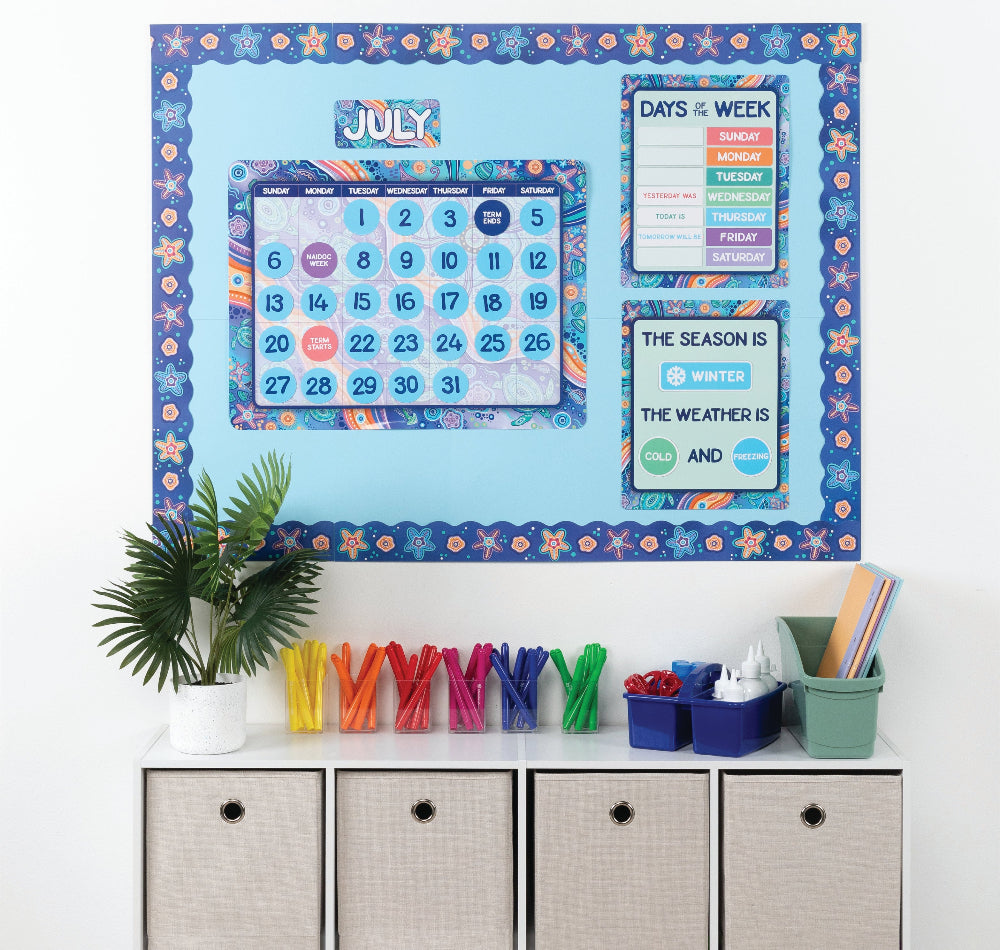 Ocean Country Calendar Bulletin Board Set