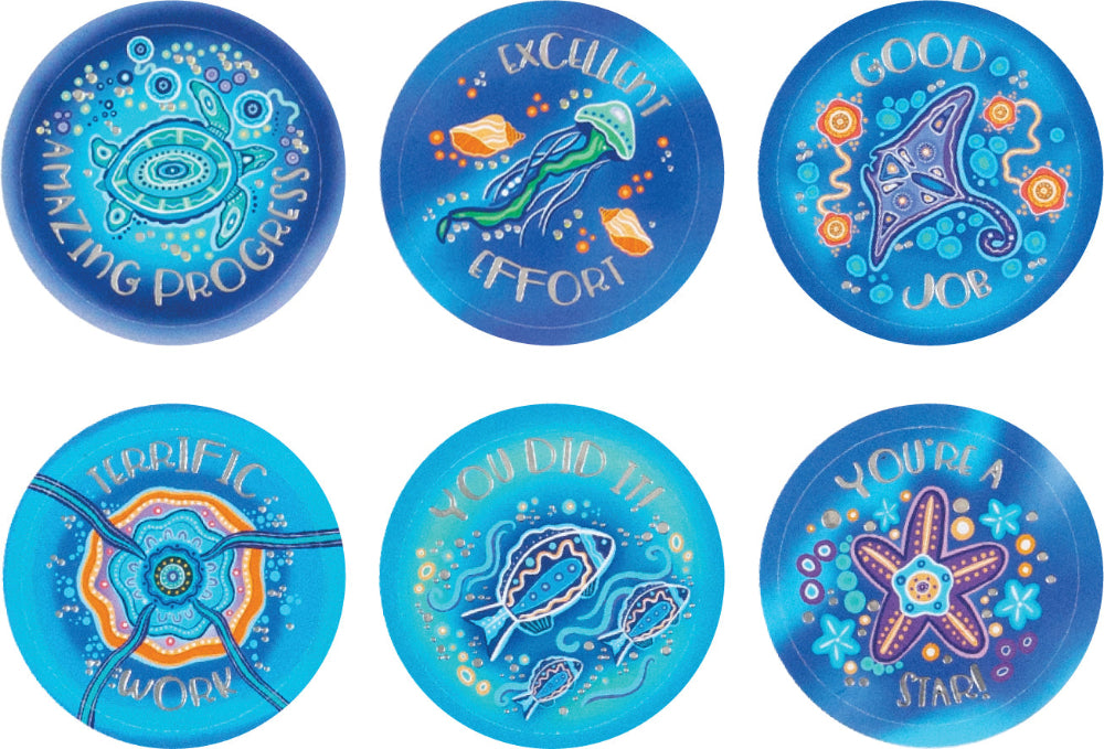 Ocean Country Foil Merit Stickers - Pack of 72