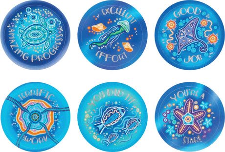 Ocean Country Foil Merit Stickers - Pack of 72