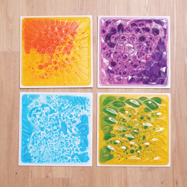 3D Liquid Floor Tiles - Set of 4