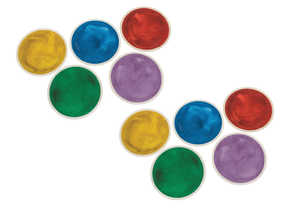 Glitter Liquid Floor Tiles (40cm D) Set of 10