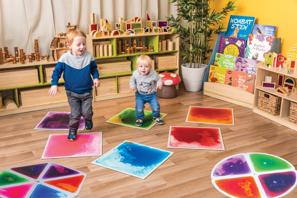 Sensory Liquid Floor Tiles - Large Square - Pack of 12