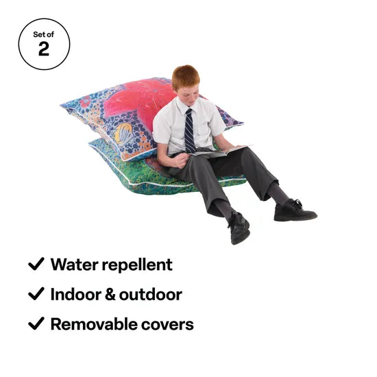 Tropical Outdoor Cushions - Set of 2 - 100cm
