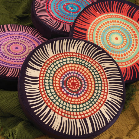 Aboriginal Round Floor Cushion