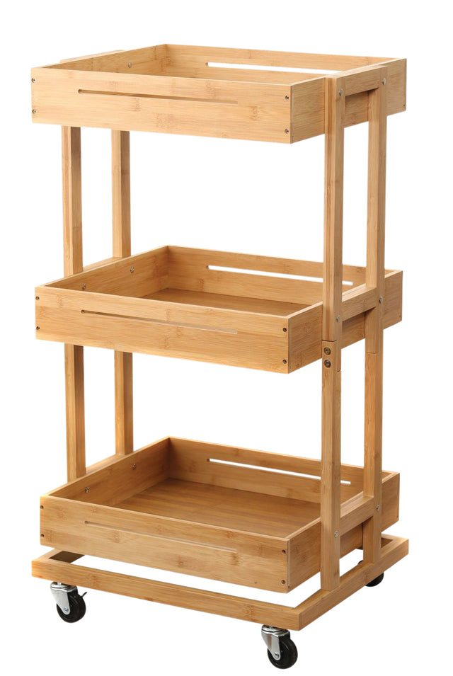 Bamboo Storage Trolley - 3 Tier