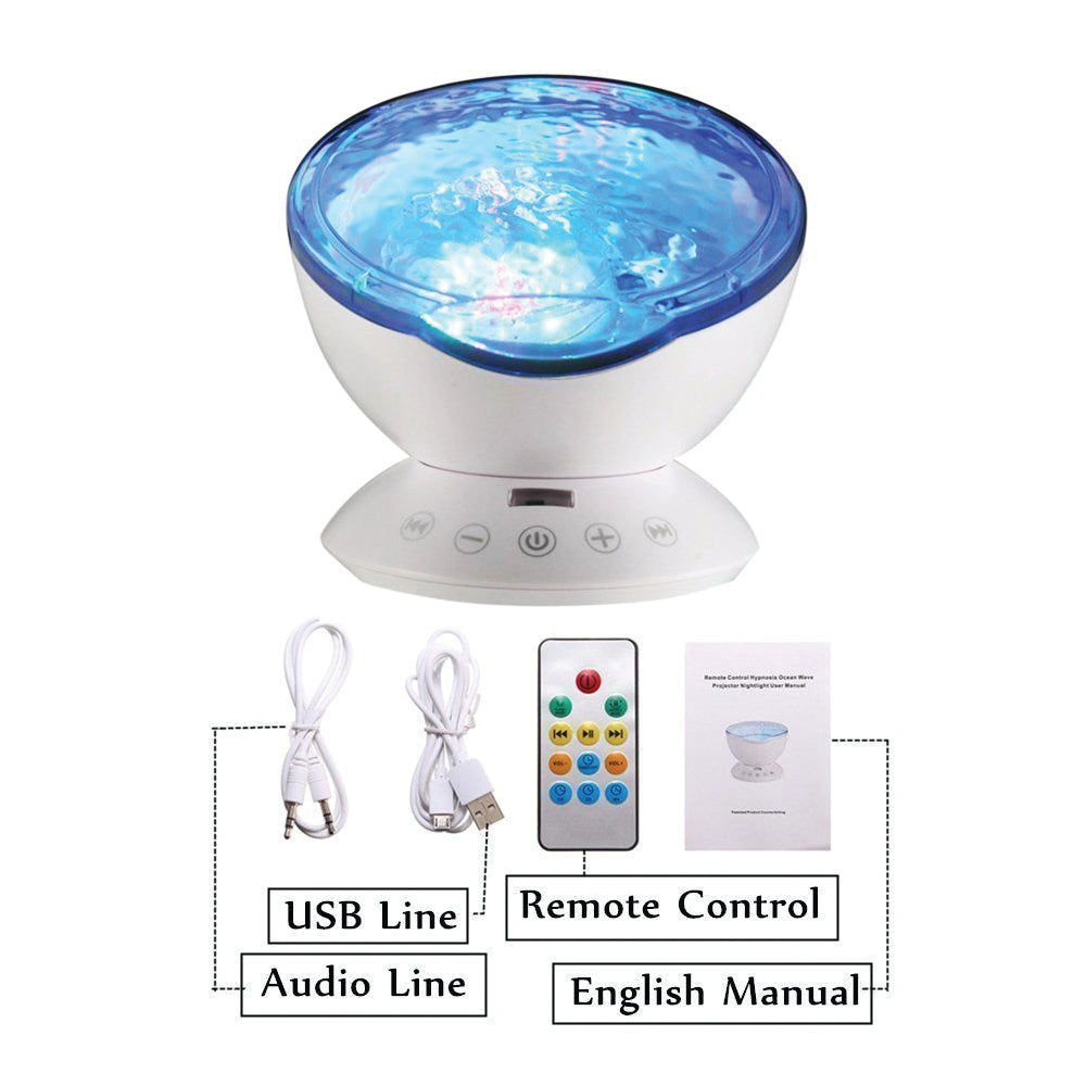 Ocean Wave Projector with Sound and Speaker