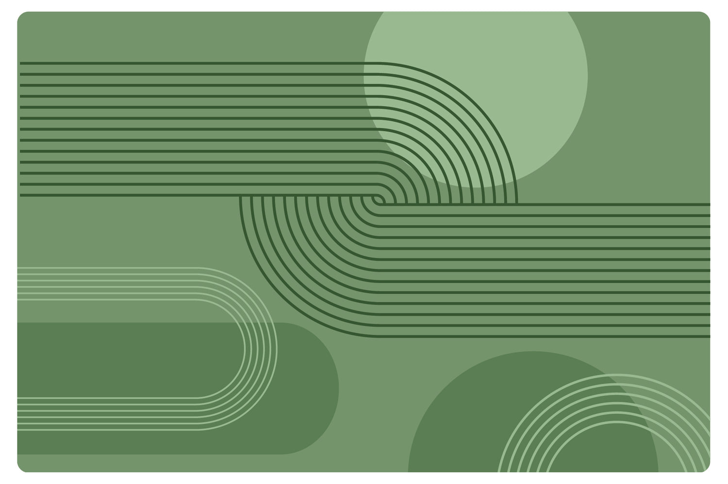 Green Arches Rug