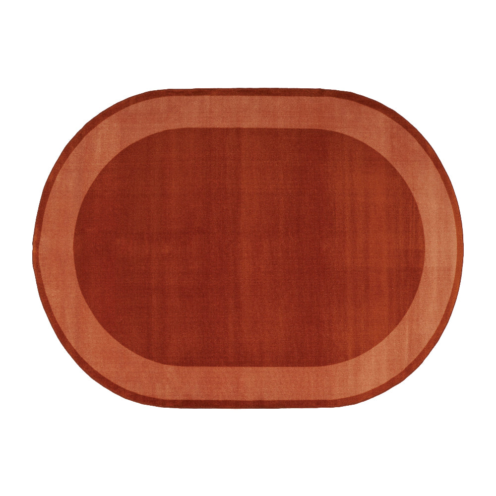 Terracotta Oval Rug