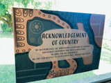 Acknowledgement to Country Sign Blue