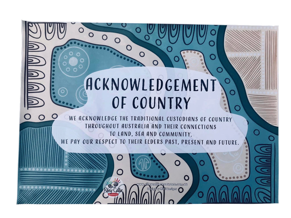 Acknowledgement to Country Sign Blue