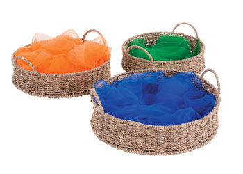 Seagrass Round Basket Shallow - Set of 3