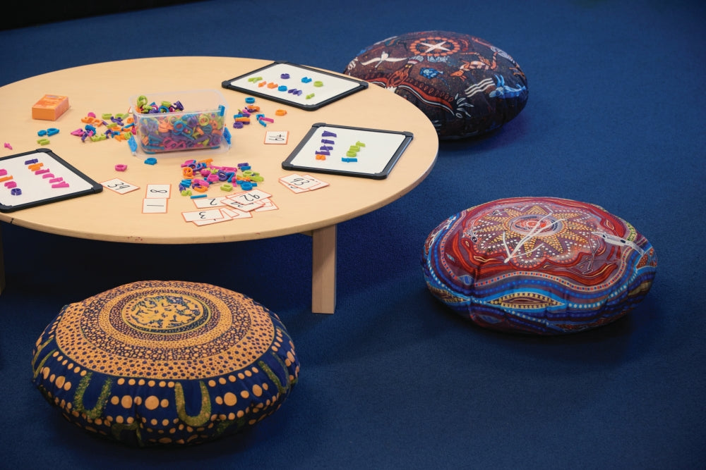 Aboriginal Round Cushions - 60cm diameter - Set of 4