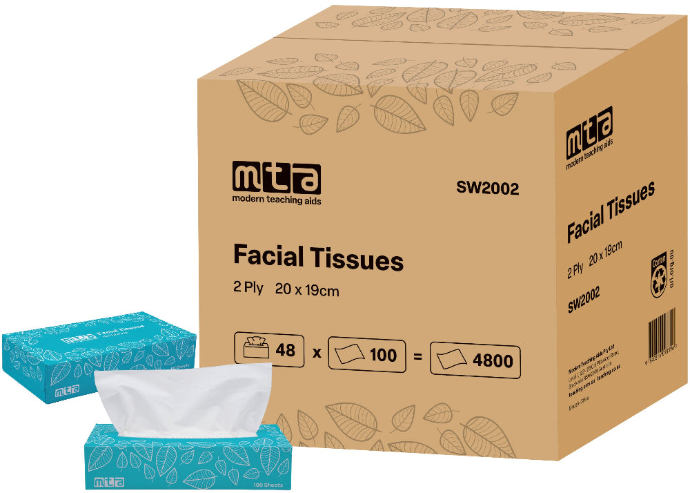 Facial Tissues 2Ply 100 Sheets - Pack of 48