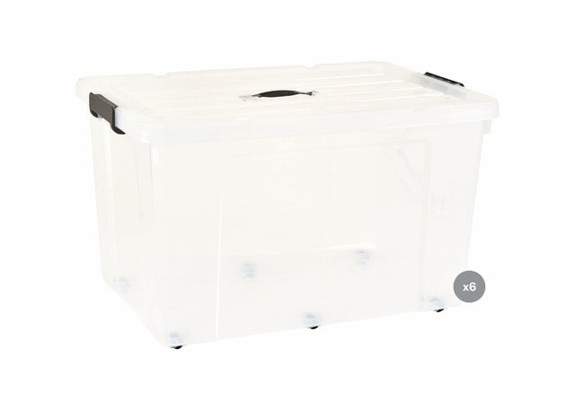 Plastic Storage Tub 140 L - Set of 6