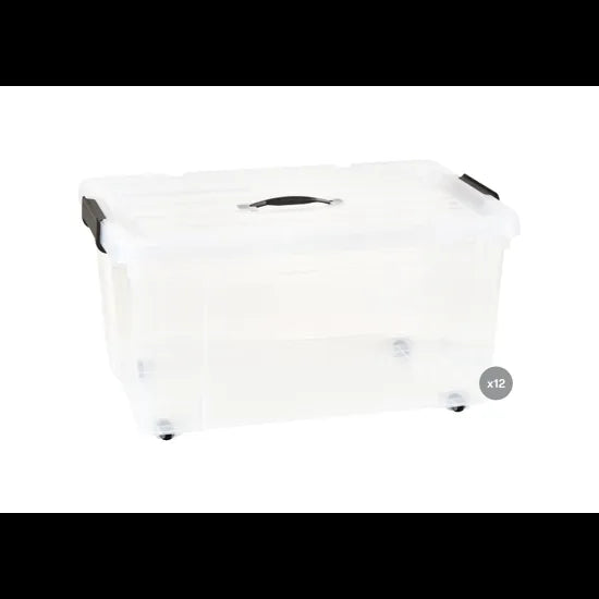 Plastic Storage Tub 70 L - Set of 12