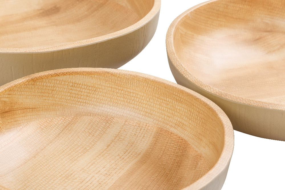 Banana Leaf Melamine Serving Bowls – Set of 3
