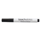 Teachables Whiteboard Marker Chisel Tip Black Pack of 12