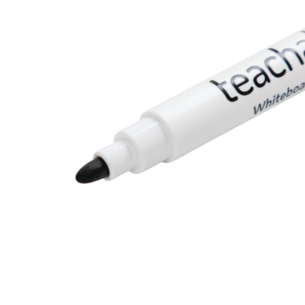 Teachables Whiteboard Marker Bullet Blk Pk 12