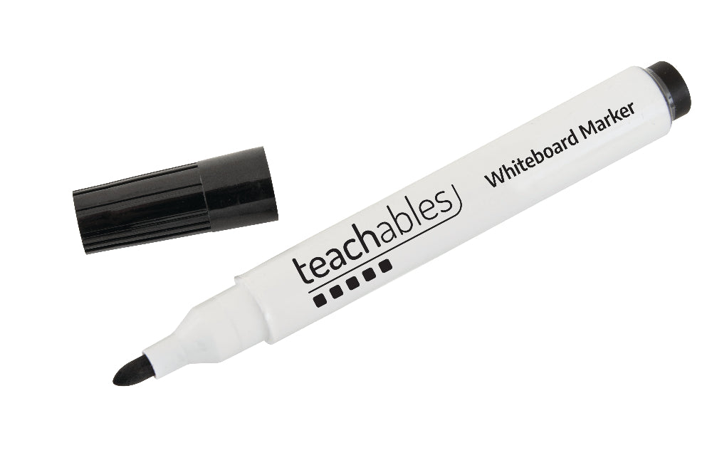 Teachables Whiteboard Marker Bullet Blk Pk 12