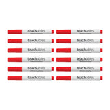 Teachables Whiteboard Markers Bullet Red - Pack of 12