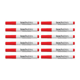 Teachables Whiteboard Markers Bullet Red - Pack of 12