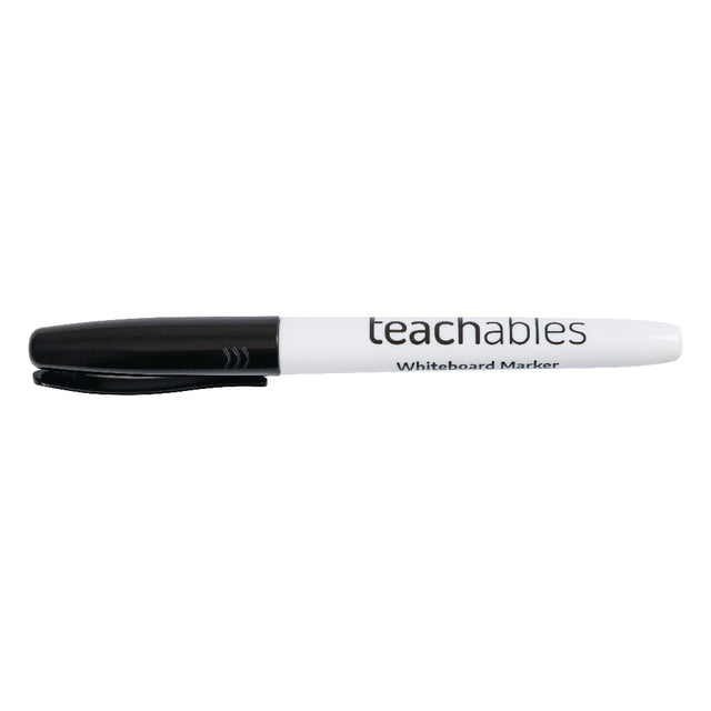 Teachables Thinline Whiteboard Markers Black - Pack of 12