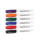 Teachables Whiteboards, Fine Markers & Erasers Kit