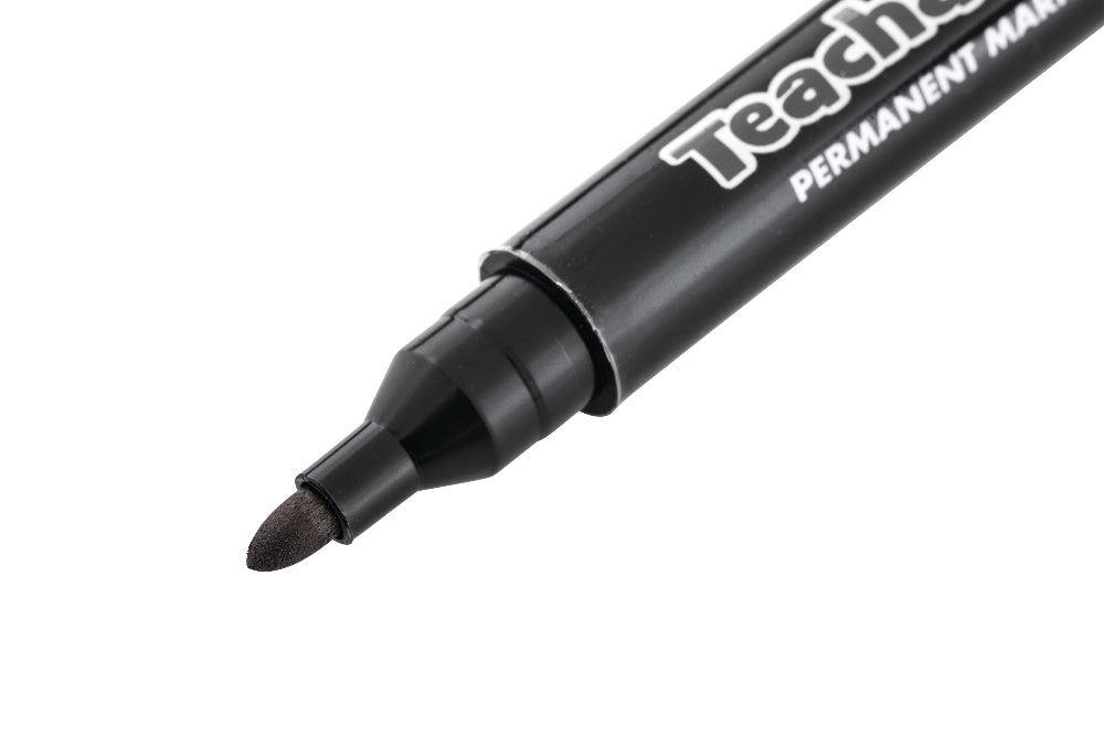 Teachables Thinline Permanent Markers Black Pack of 12