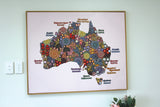 Framed Map of Australia with First Nation Place Names