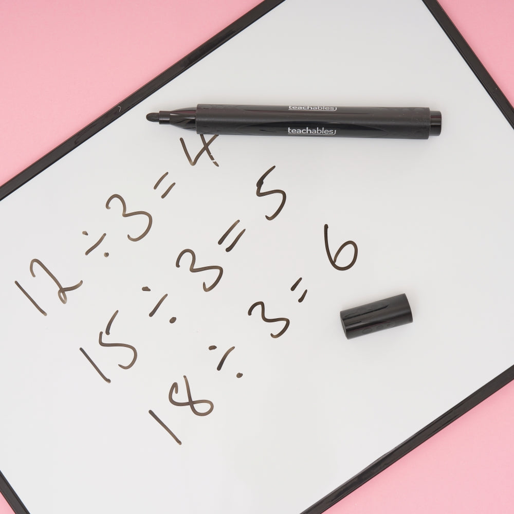 Teachables Triangle Whiteboard Black Markers - Pack of 48