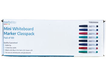 Teachables Mini Whiteboard Markers - Pack of 100