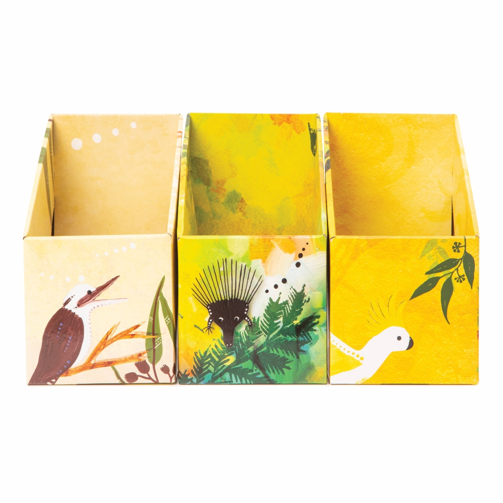 Indigenous Magazine Box - Bush Set of 3