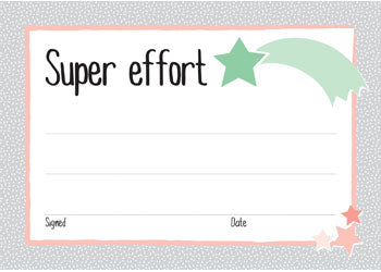 Super Effort Certificates Pk 20 Luxe