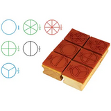 Circle Fraction Stamps 6p